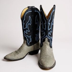 Vintage Anderson Bean Genuine Elephant Hide Leather Cowboy Boots